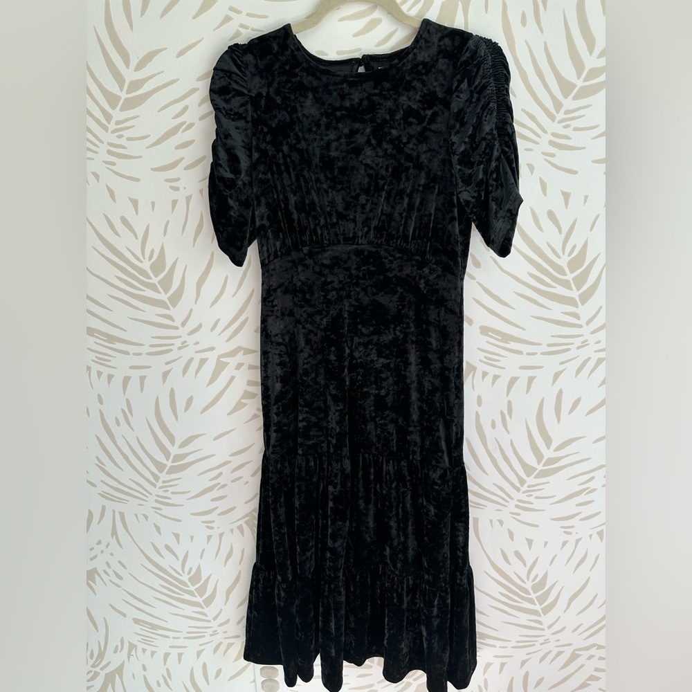 Elegant Black Velvet Dress